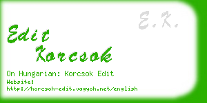 edit korcsok business card